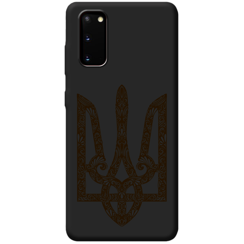 Черный чехол BoxFace Samsung Galaxy S20 (G980) Ukrainian Trident