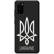 Черный чехол BoxFace Samsung Galaxy S20 (G980) Тризуб монограмма ukraine