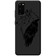 Черный чехол BoxFace Samsung Galaxy S20 (G980) Wolf and Raven