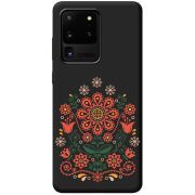Черный чехол BoxFace Samsung Galaxy S20 Ultra (G988) Ukrainian Ornament
