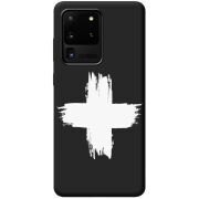 Черный чехол BoxFace Samsung Galaxy S20 Ultra (G988) Білий хрест ЗСУ