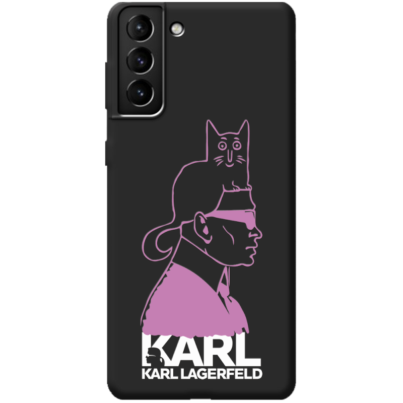 Черный чехол BoxFace Samsung Galaxy S21 Plus (G996) Pink Karl