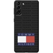 Черный чехол BoxFace Samsung Galaxy S21 Plus (G996) Tommy Print