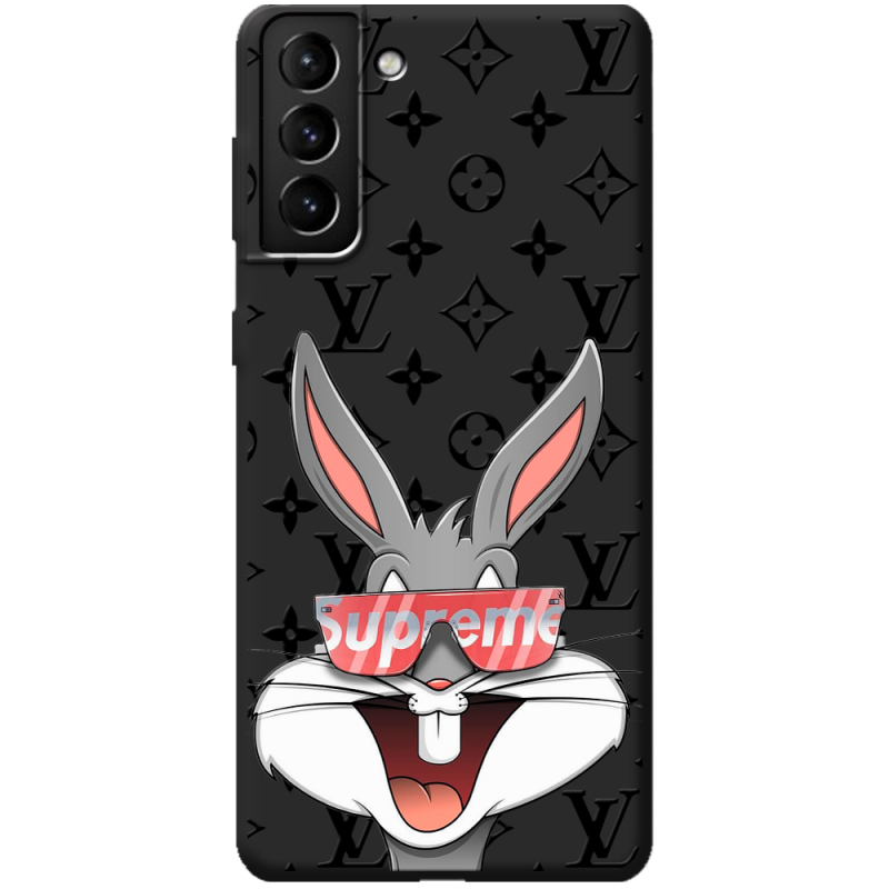 Черный чехол BoxFace Samsung Galaxy S21 Plus (G996) looney bunny