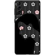 Черный чехол BoxFace Samsung Galaxy S21 Plus (G996) Flower Hair