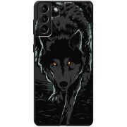 Черный чехол BoxFace Samsung Galaxy S21 Plus (G996) Wolf