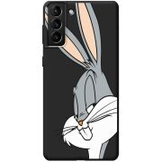 Черный чехол BoxFace Samsung Galaxy S21 Plus (G996) Lucky Rabbit