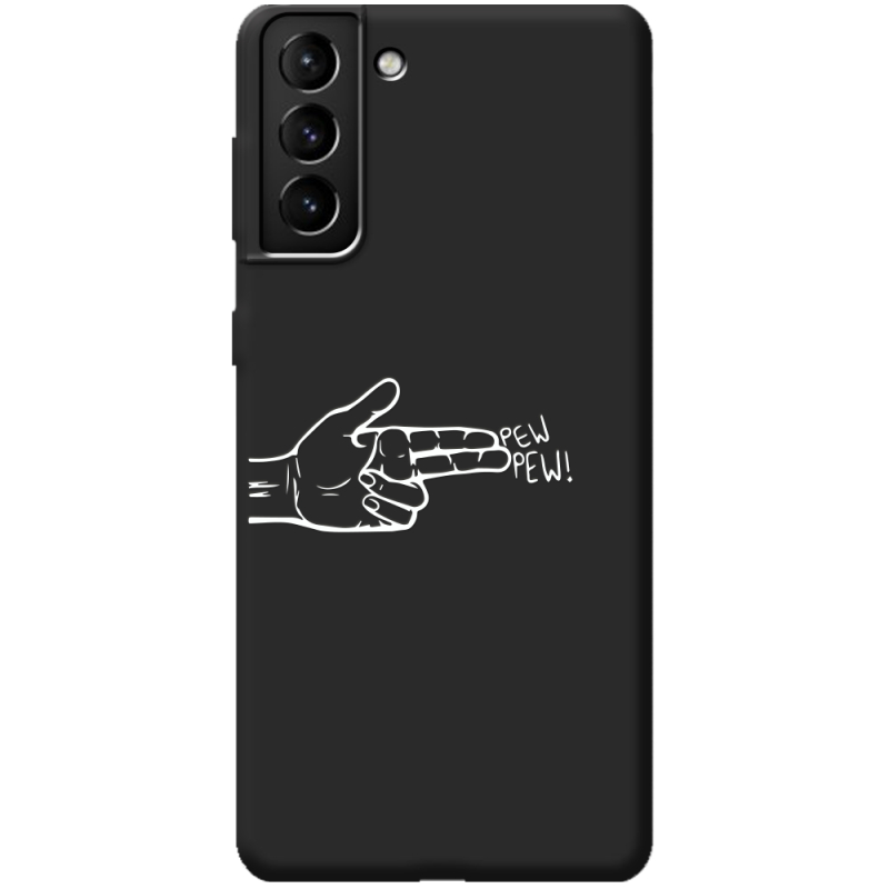 Черный чехол BoxFace Samsung Galaxy S21 Plus (G996) Pew Pew