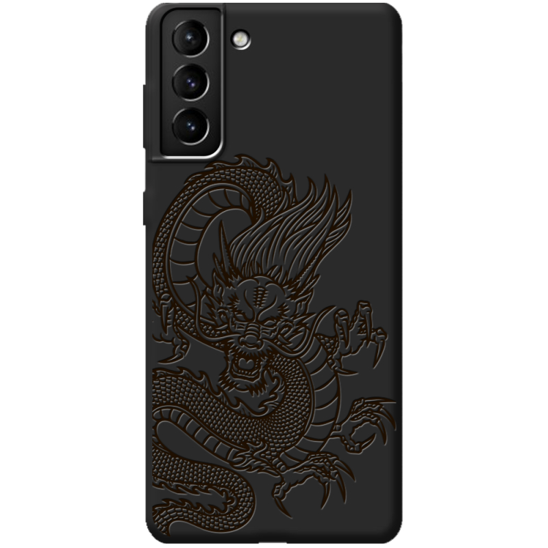 Черный чехол BoxFace Samsung Galaxy S21 Plus (G996) Chinese Dragon