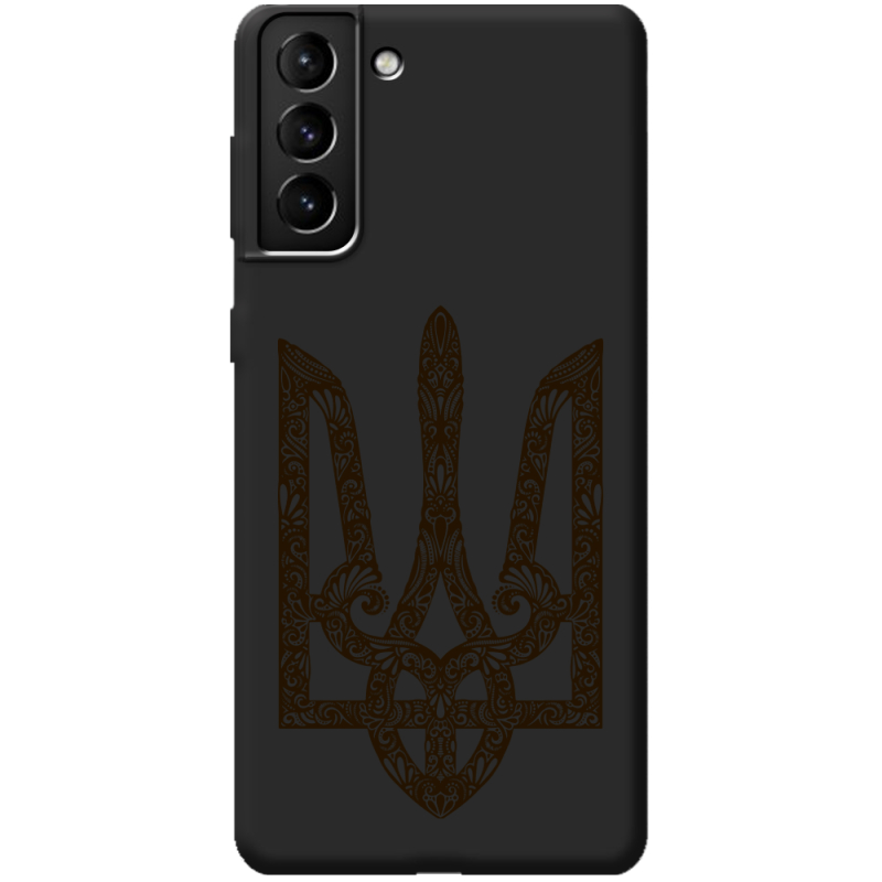 Черный чехол BoxFace Samsung Galaxy S21 Plus (G996) Ukrainian Trident