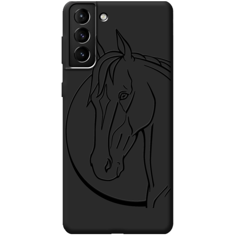 Черный чехол BoxFace Samsung Galaxy S21 Plus (G996) Horse