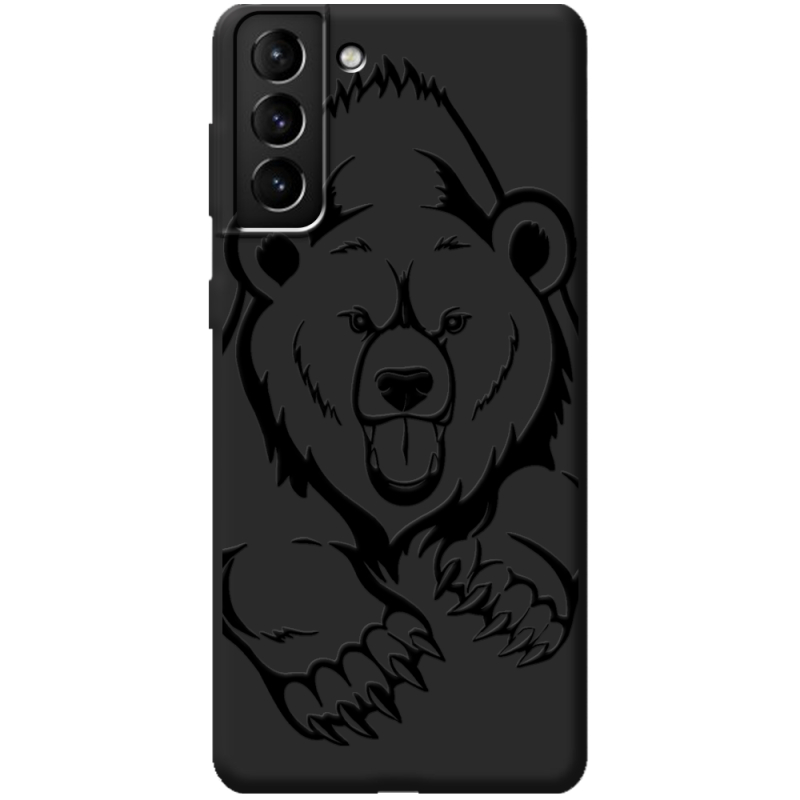 Черный чехол BoxFace Samsung Galaxy S21 Plus (G996) Grizzly Bear