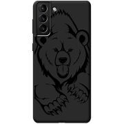 Черный чехол BoxFace Samsung Galaxy S21 Plus (G996) Grizzly Bear