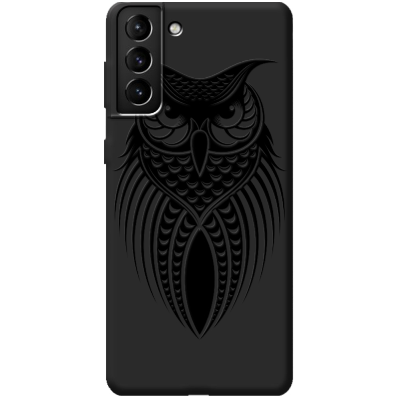 Черный чехол BoxFace Samsung Galaxy S21 Plus (G996) Owl