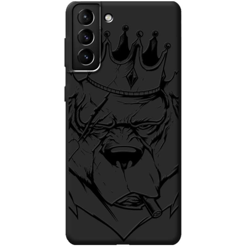 Черный чехол BoxFace Samsung Galaxy S21 Plus (G996) Bear King