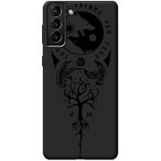 Черный чехол BoxFace Samsung Galaxy S21 Plus (G996) Hugin and Munin