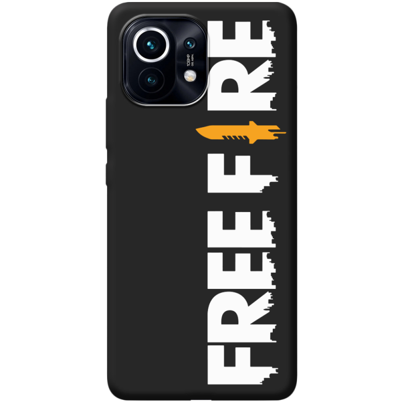 Черный чехол BoxFace Xiaomi Mi 11 Free Fire White Logo