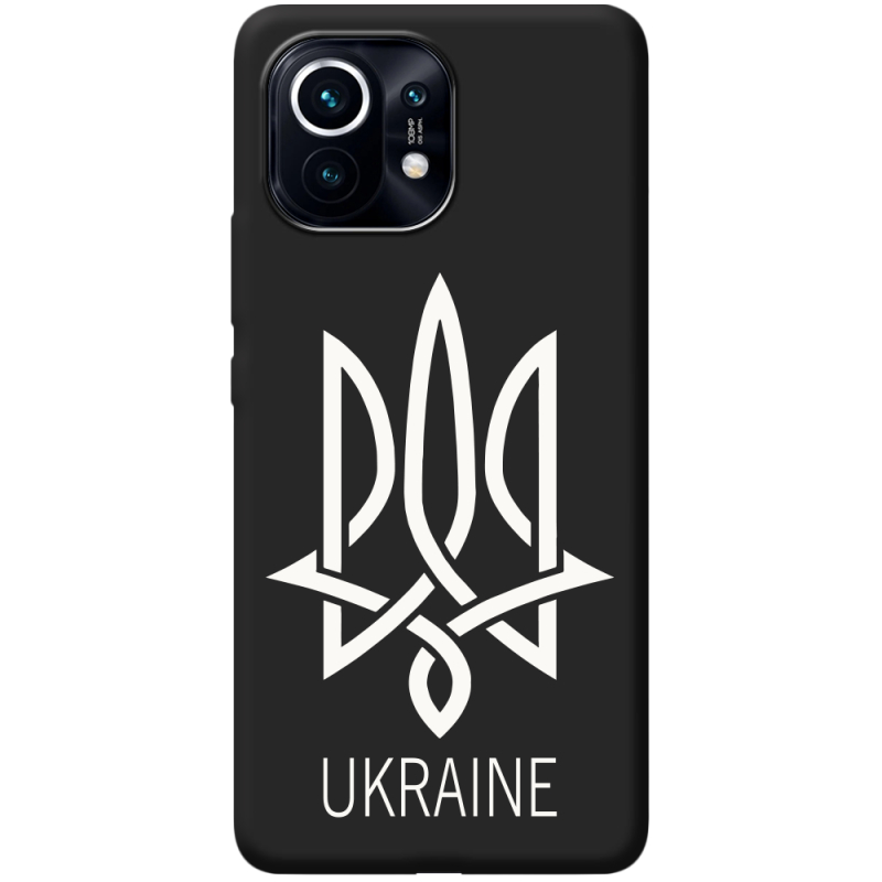 Черный чехол BoxFace Xiaomi Mi 11 Тризуб монограмма ukraine