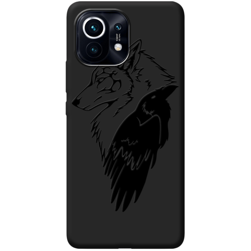 Черный чехол BoxFace Xiaomi Mi 11 Wolf and Raven