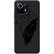 Черный чехол BoxFace Xiaomi Mi 11 Wolf and Raven