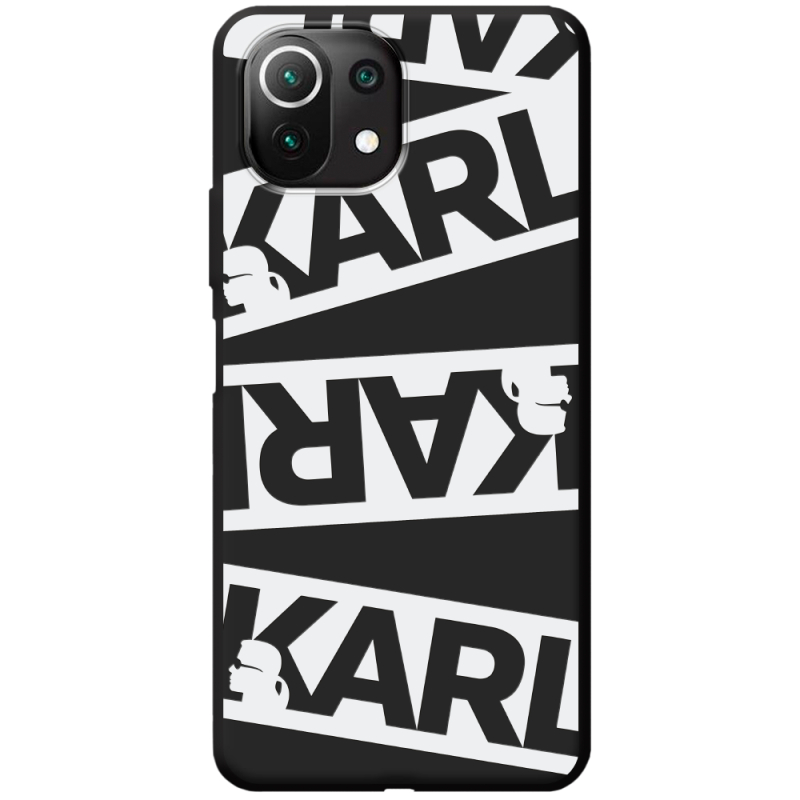 Черный чехол BoxFace Xiaomi Mi 11 Lite White Karl