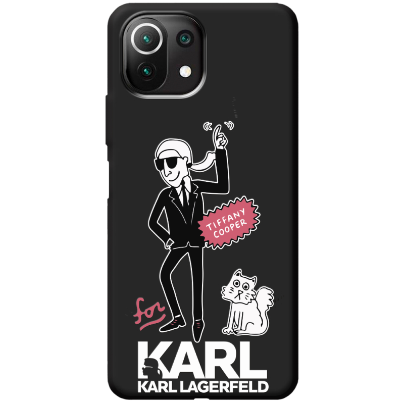 Черный чехол BoxFace Xiaomi Mi 11 Lite For Karl