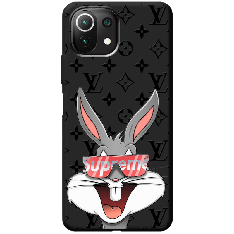 Черный чехол BoxFace Xiaomi Mi 11 Lite looney bunny