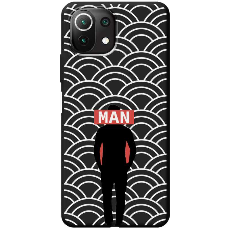 Черный чехол BoxFace Xiaomi Mi 11 Lite Man Pattern