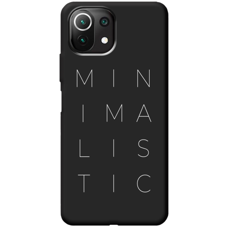 Черный чехол BoxFace Xiaomi Mi 11 Lite Minimalistic