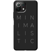 Черный чехол BoxFace Xiaomi Mi 11 Lite Minimalistic