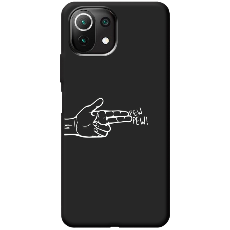 Черный чехол BoxFace Xiaomi Mi 11 Lite Pew Pew