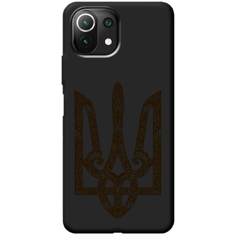 Черный чехол BoxFace Xiaomi Mi 11 Lite Ukrainian Trident