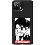 Черный чехол BoxFace Xiaomi Mi 11 Lite Attack On Titan - Ackerman