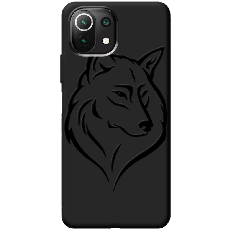 Черный чехол BoxFace Xiaomi Mi 11 Lite Wolf