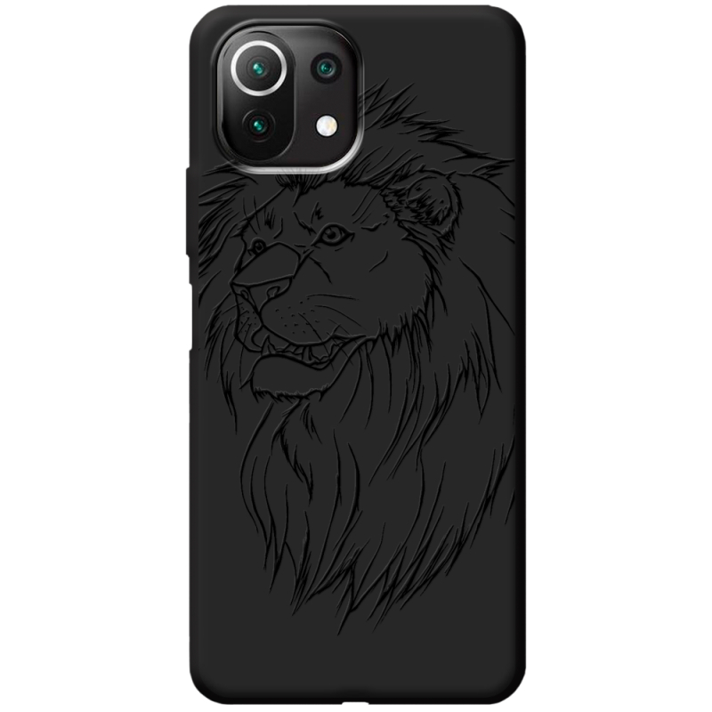 Черный чехол BoxFace Xiaomi Mi 11 Lite Lion