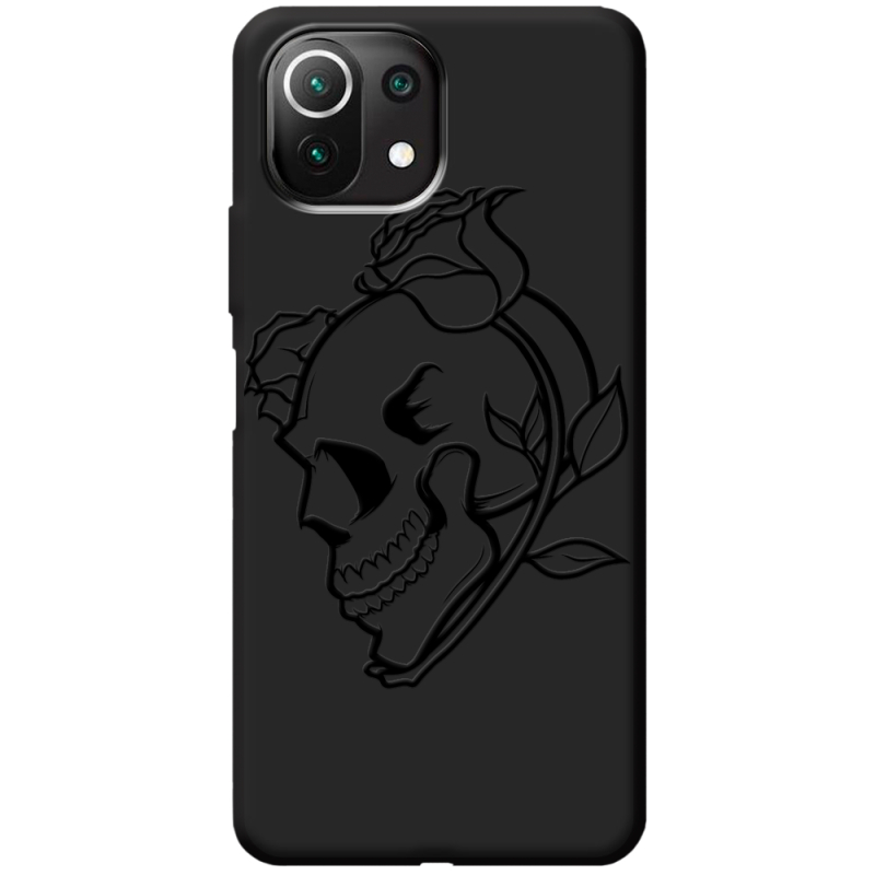 Черный чехол BoxFace Xiaomi Mi 11 Lite Skull and Roses