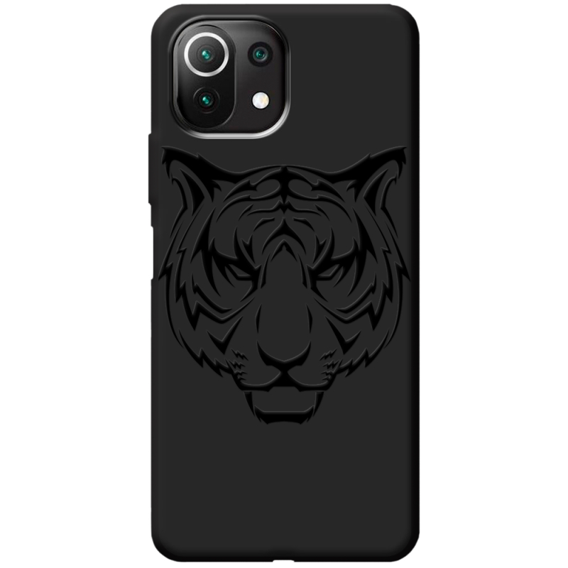 Черный чехол BoxFace Xiaomi Mi 11 Lite Tiger