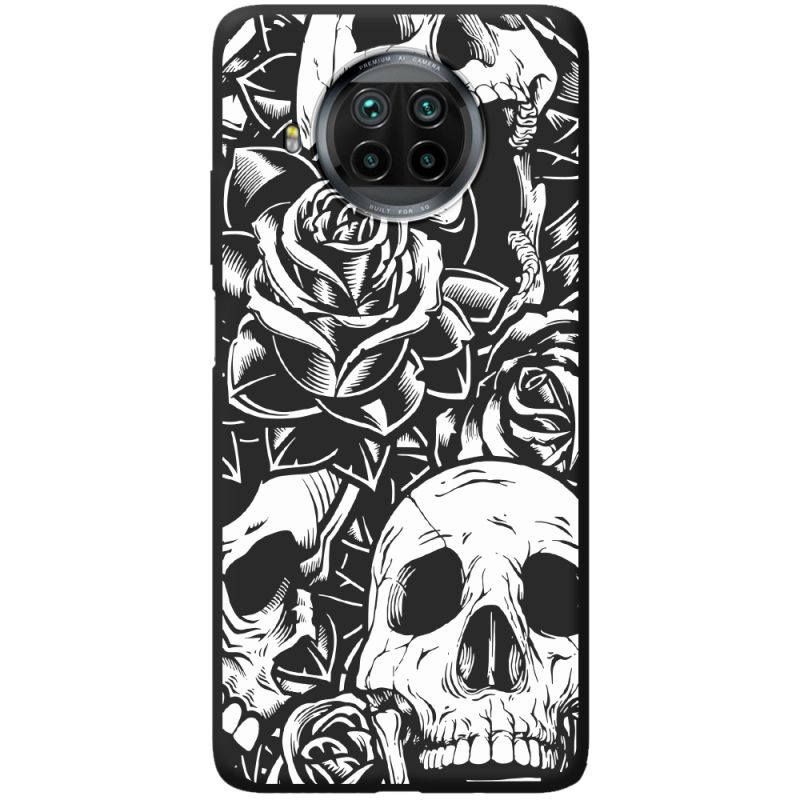 Черный чехол BoxFace Xiaomi Mi 10T Lite Skull and Roses