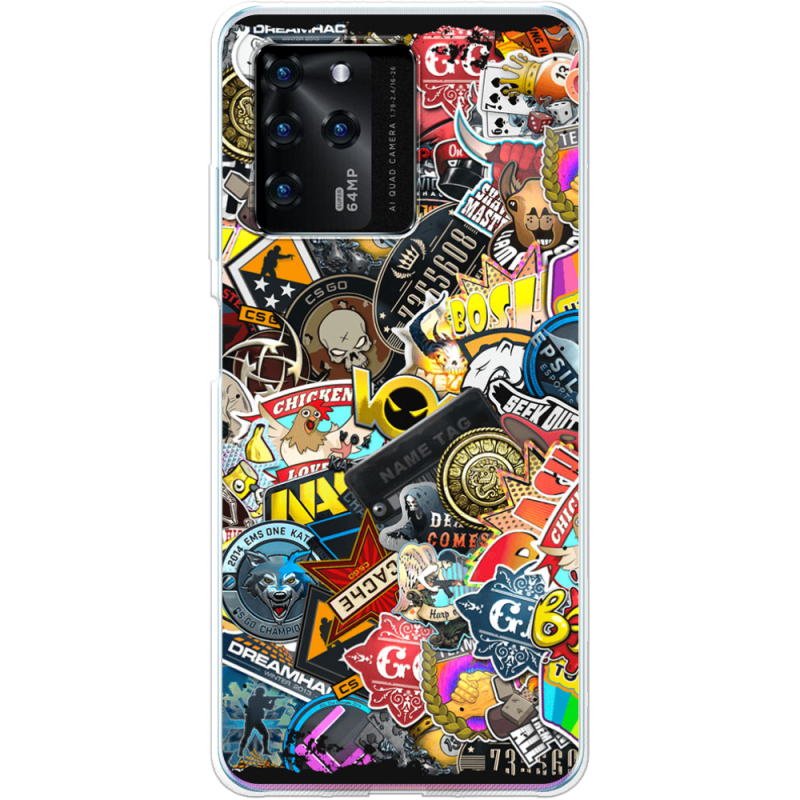 Чехол BoxFace ZTE Blade V30 CS:Go Stickerbombing