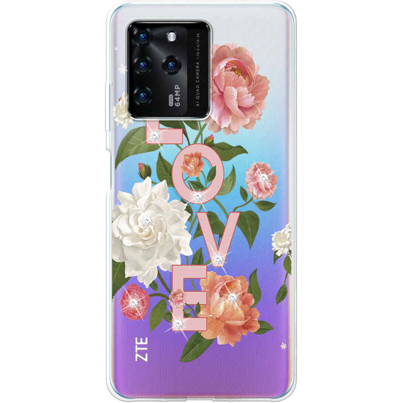 Чехол со стразами ZTE Blade V30 Love