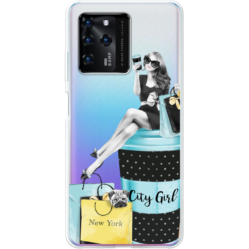 Прозрачный чехол BoxFace ZTE Blade V30 City Girl