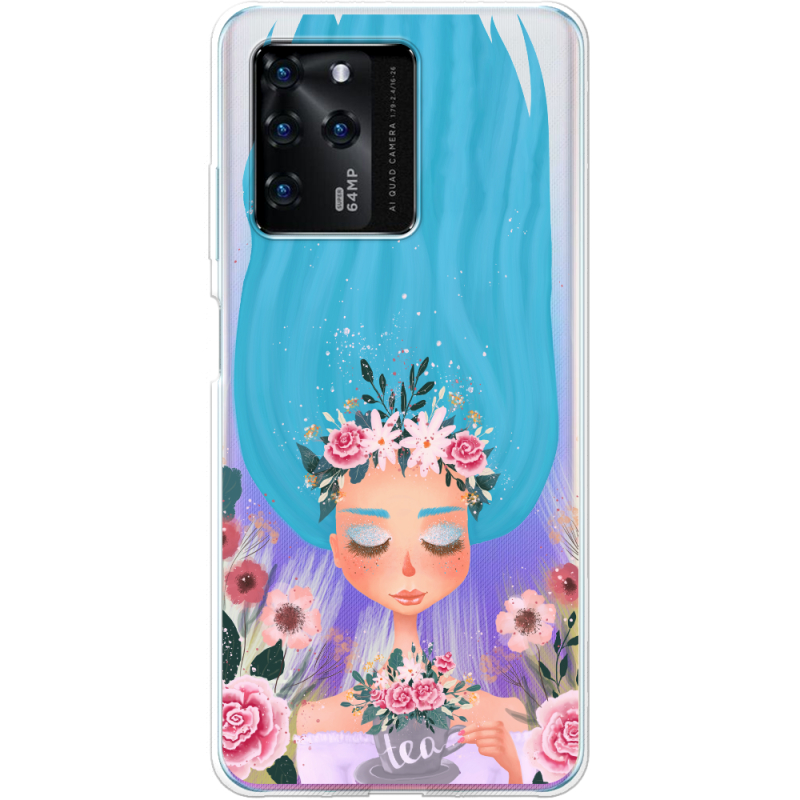 Прозрачный чехол BoxFace ZTE Blade V30 Blue Hair