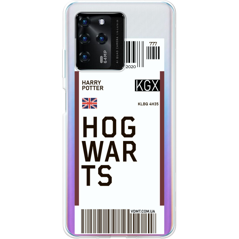 Прозрачный чехол BoxFace ZTE Blade V30 Ticket Hogwarts