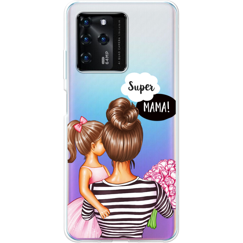 Прозрачный чехол BoxFace ZTE Blade V30 Super Mama and Daughter