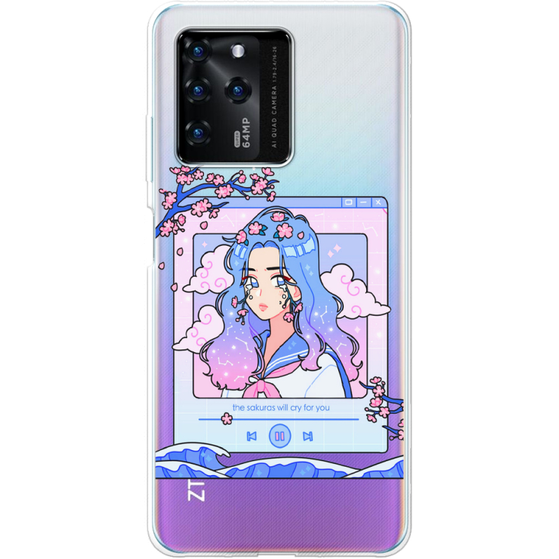 Прозрачный чехол BoxFace ZTE Blade V30 The Sakuras Will Cry For You