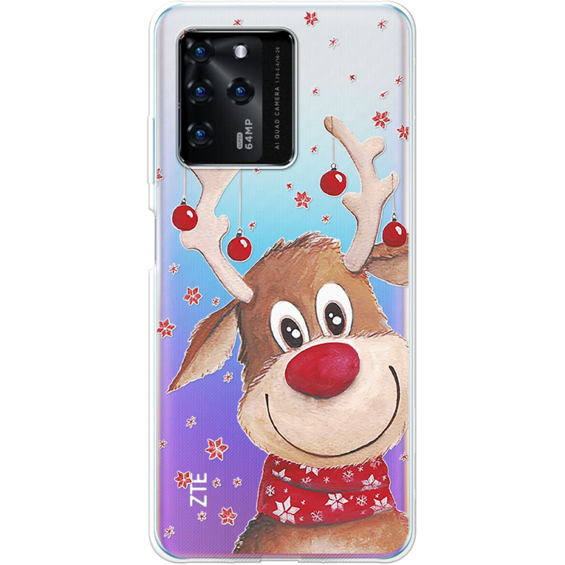 Прозрачный чехол BoxFace ZTE Blade V30 Winter Deer