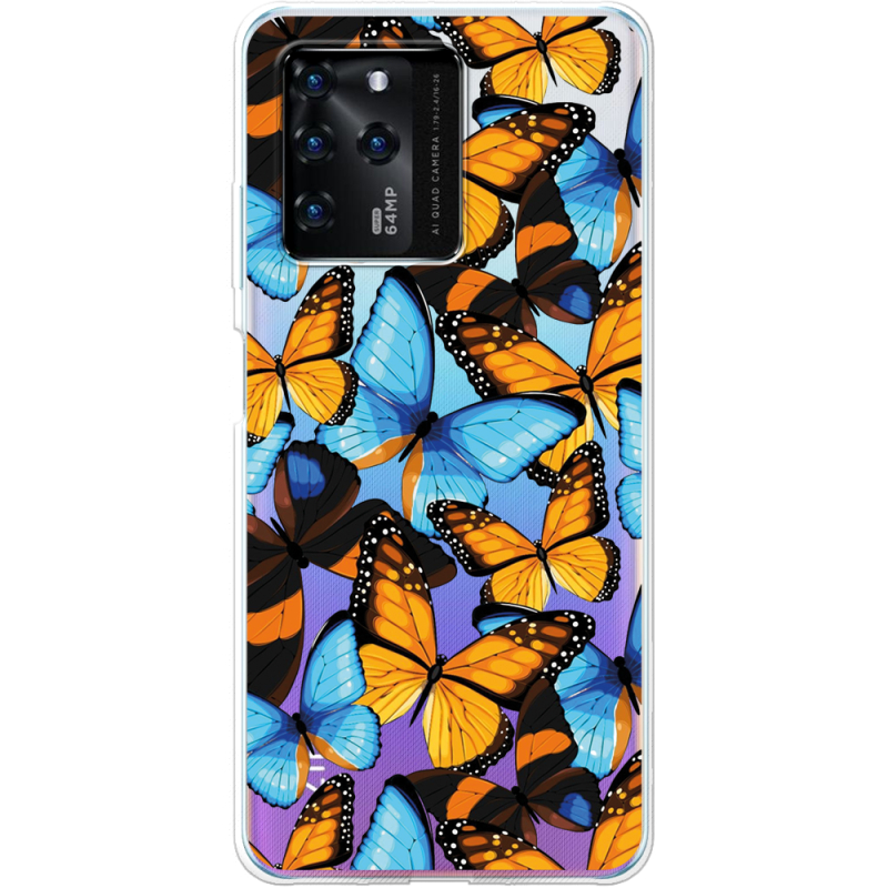 Прозрачный чехол BoxFace ZTE Blade V30 Butterfly Morpho