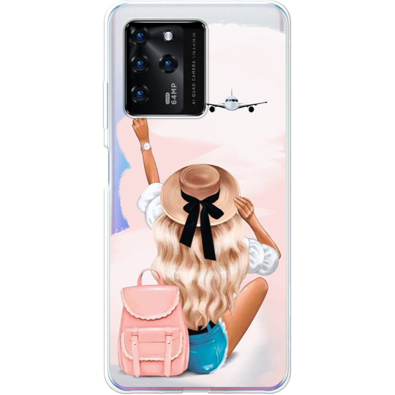 Прозрачный чехол BoxFace ZTE Blade V30 Travel Girl