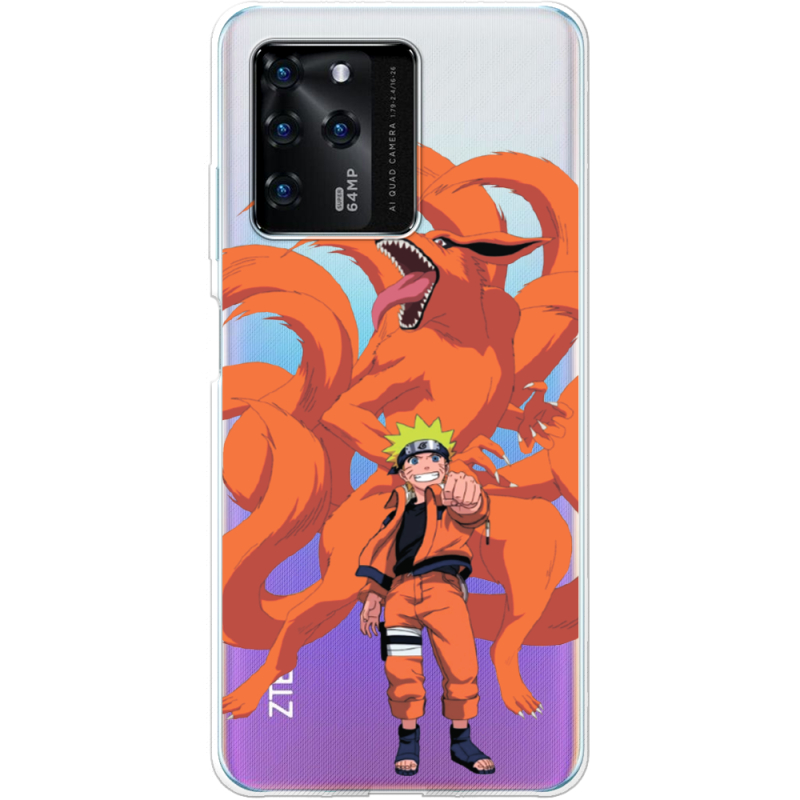 Прозрачный чехол BoxFace ZTE Blade V30 Naruto and Kurama