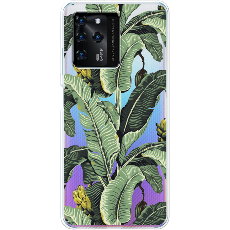 Прозрачный чехол BoxFace ZTE Blade V30 Banana Leaves